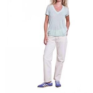 NEW SUNDRY women's deep v neck tee in blue